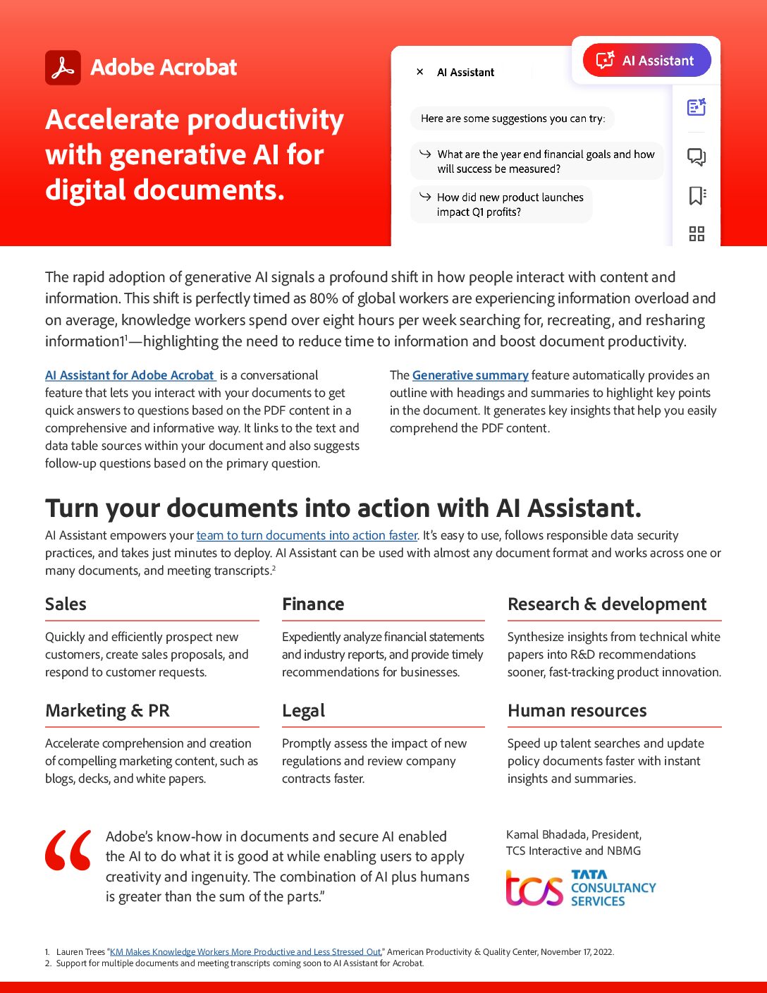 Accelerate productivity with generative AI for digital document