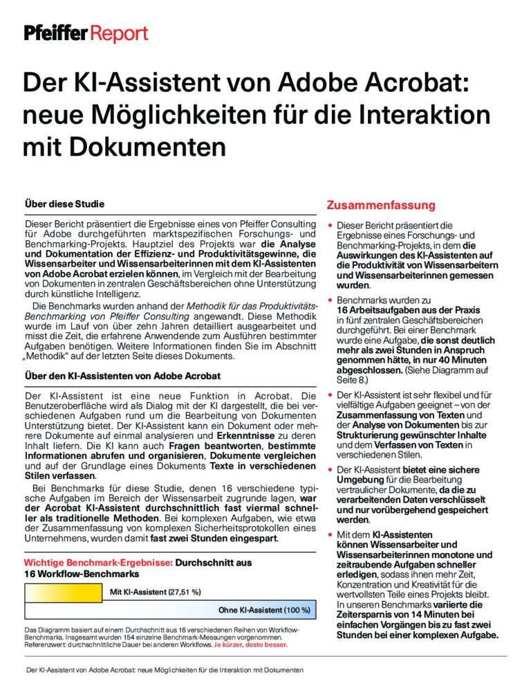 Der KI-Assistent von Adobe Acrobat: neue Möglichkeiten für die Interaktion mit Dokumenten.