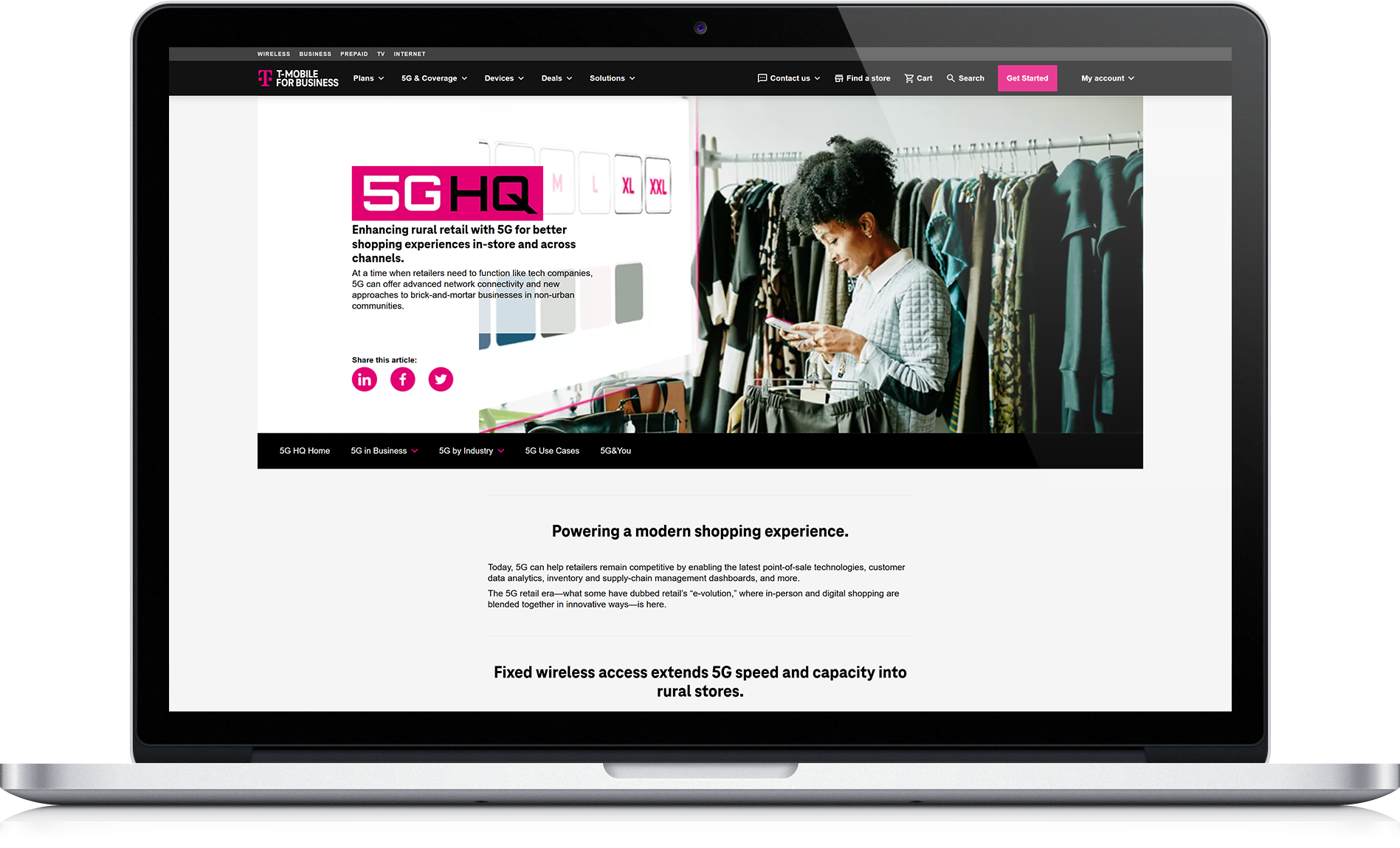 Enhancing rural retail with 5G for better shopping experiences in-store and across channels.
