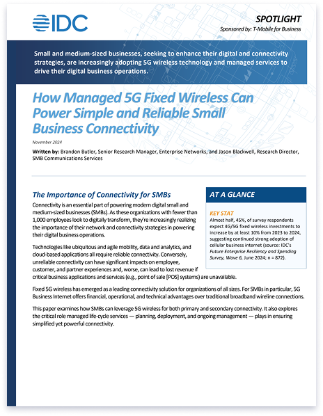 How Managed 5G Fixed Wireless Can Power Simple and Reliable Small Business Connectivity
