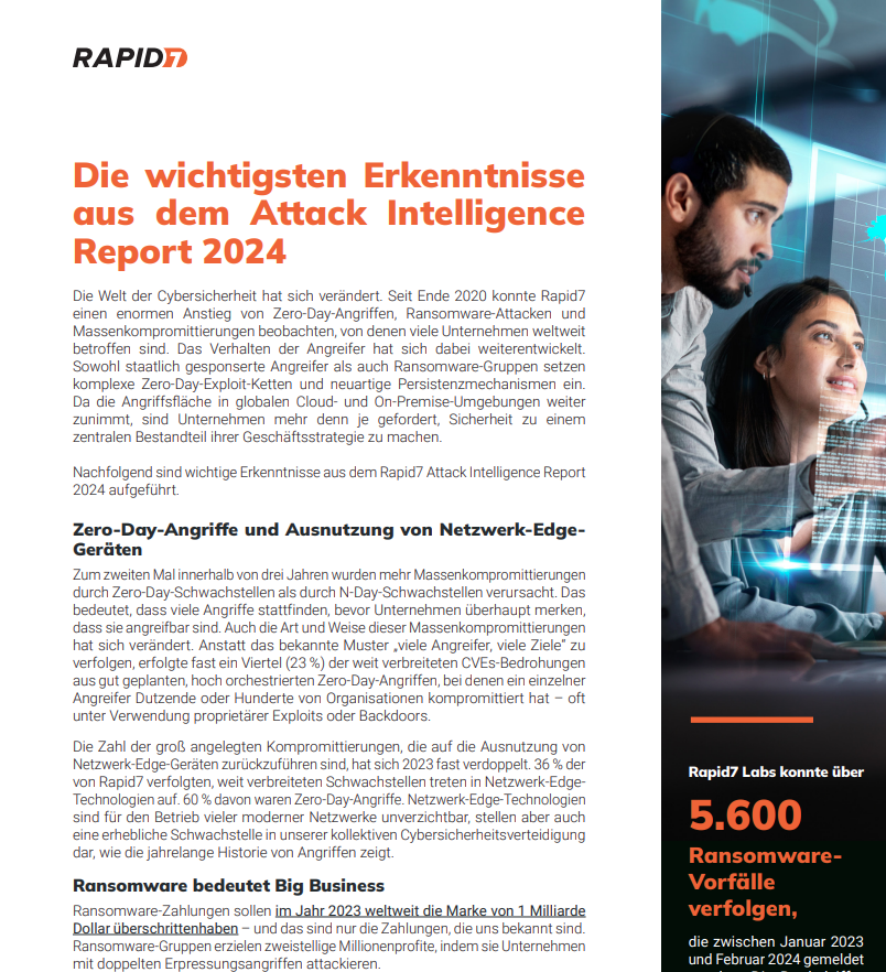 Die wichtigsten Erkenntnisse aus dem Attack Intelligence Report 2024
