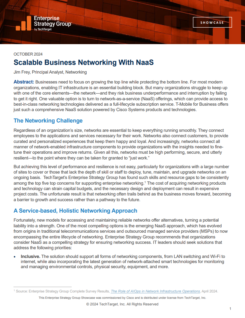 Scalable Business Networking With NaaS
