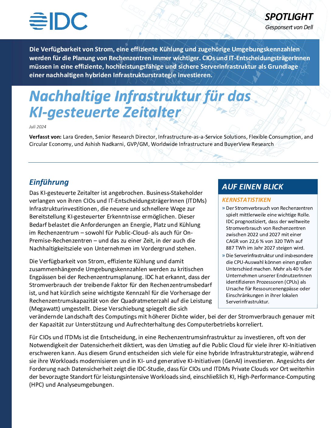 Nachhaltige Infrastruktur für das KI-gesteuerte Zeitalter