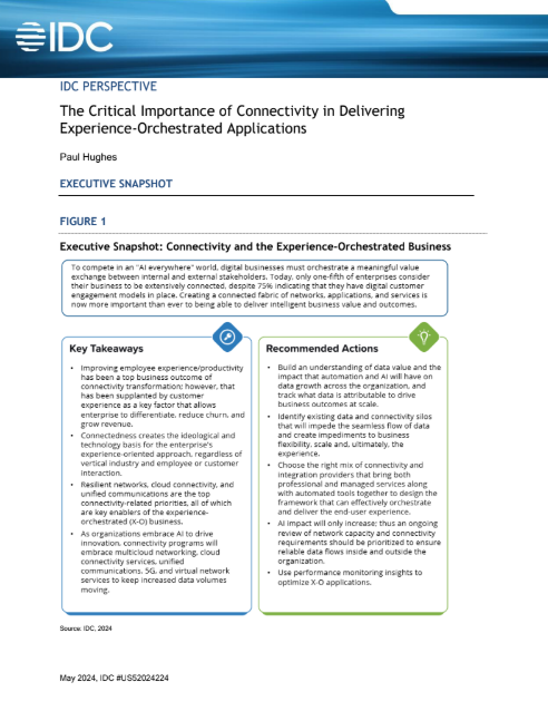 The Critical Importance of Connectivity in Delivering Experience-Orchestrated Applications
