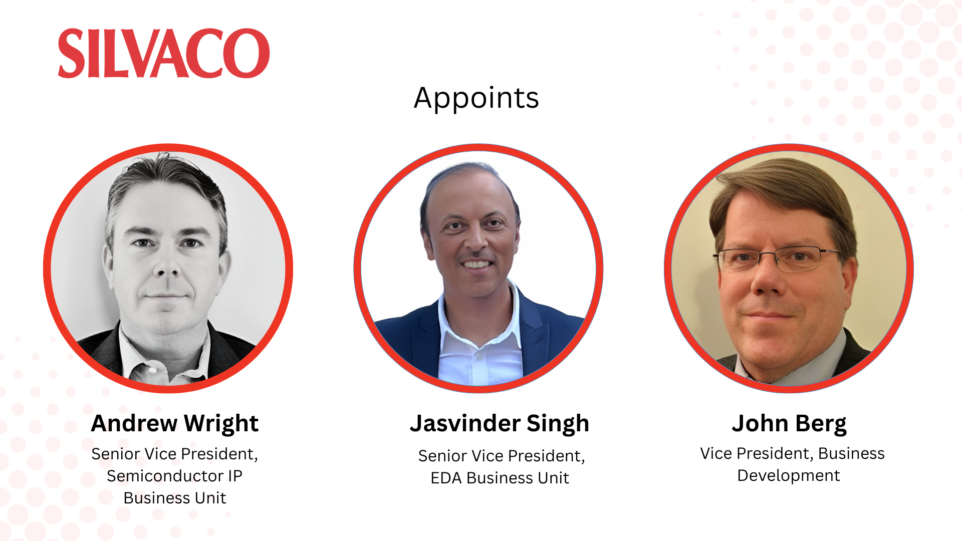 Silvaco Bolsters Leadership with Three Semiconductor Veterans