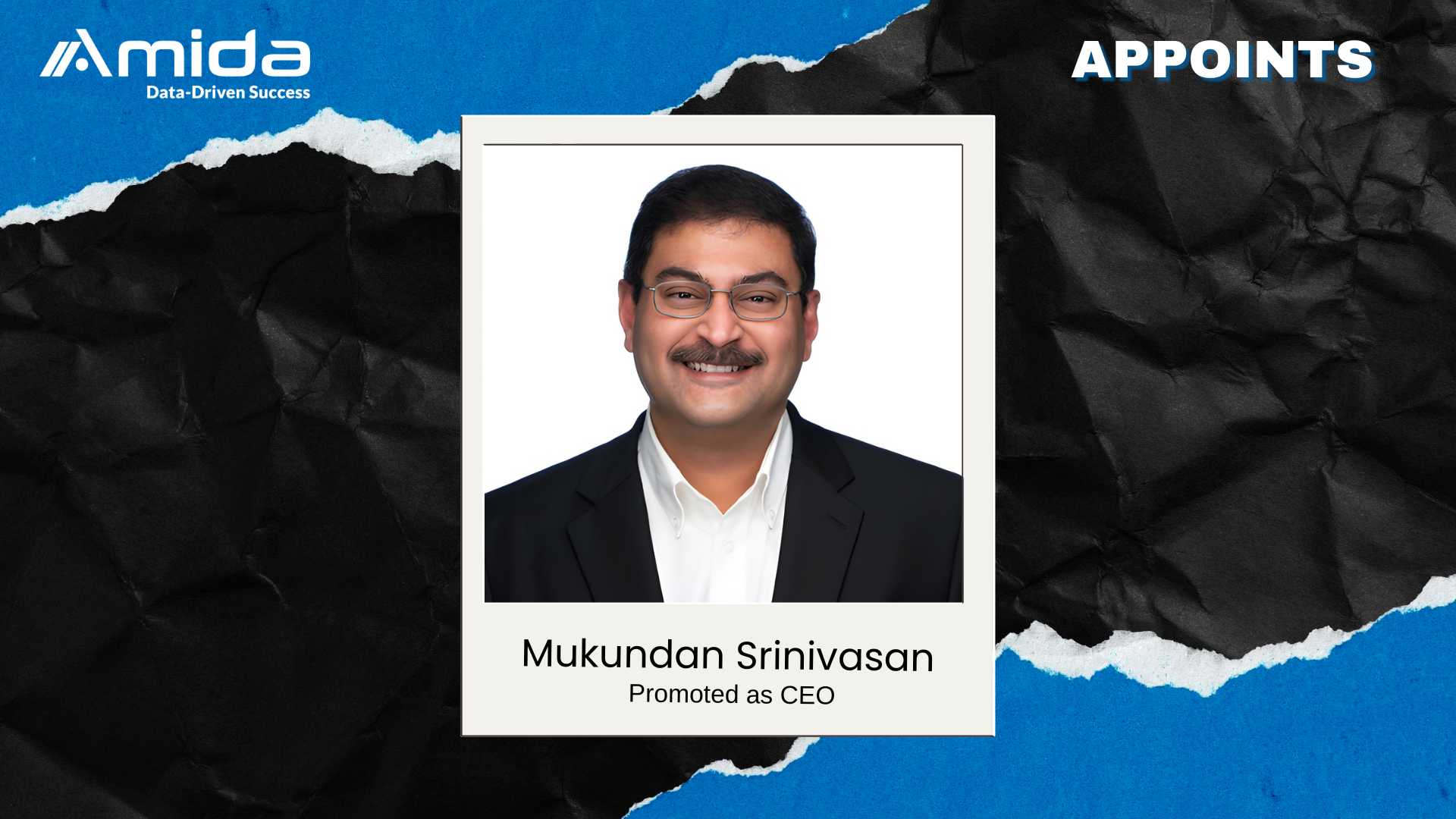 Amida Appoints Mukundan Srinivasan as New CEO