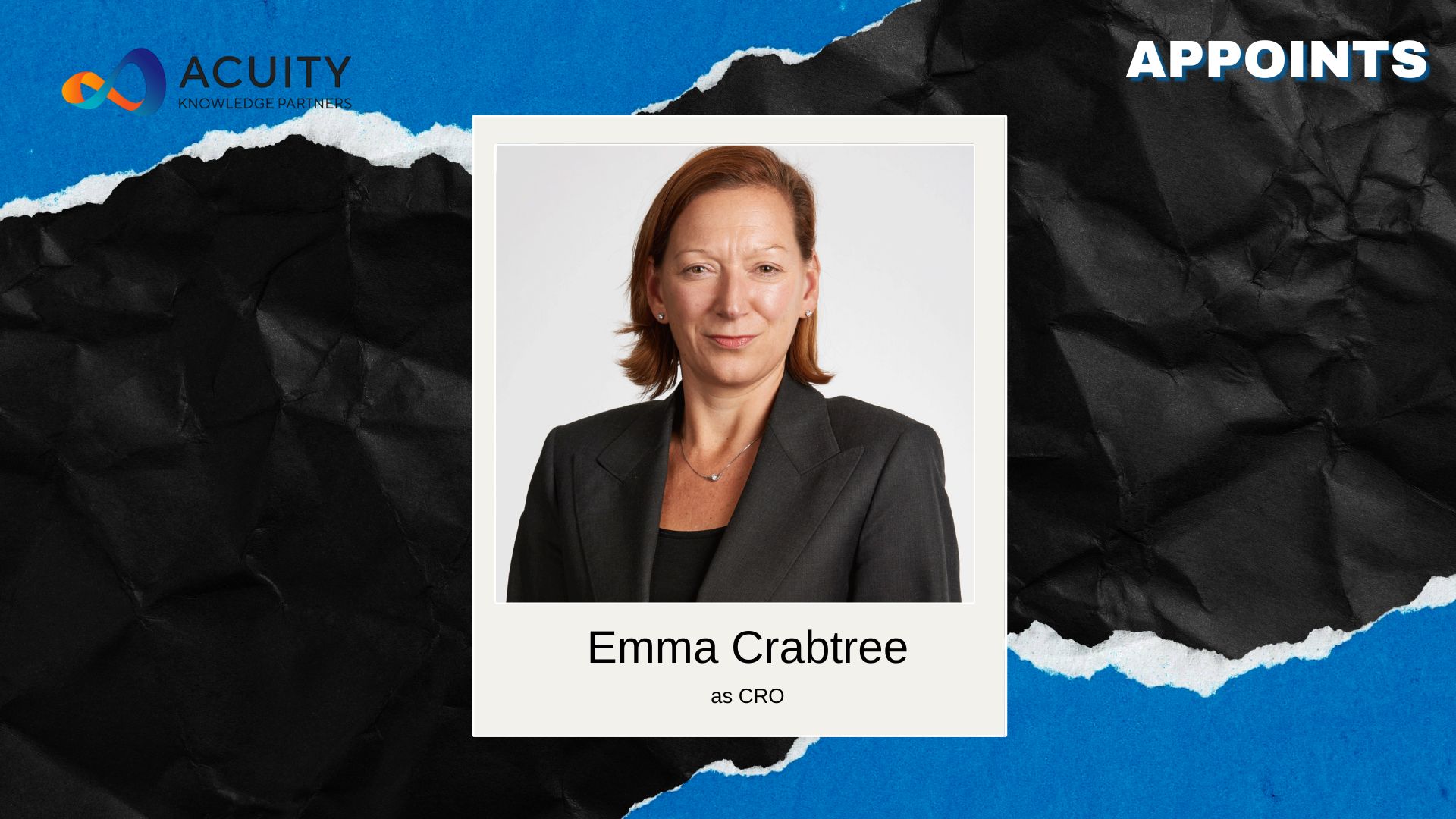 Acuity Knowledge Partners Appoints Emma Crabtree as Chief Revenue Officer