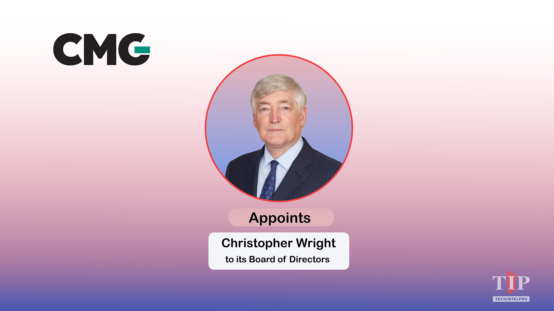 CMG Appoints Christopher Wright, 35-Year Roper Technologies Director, to Board