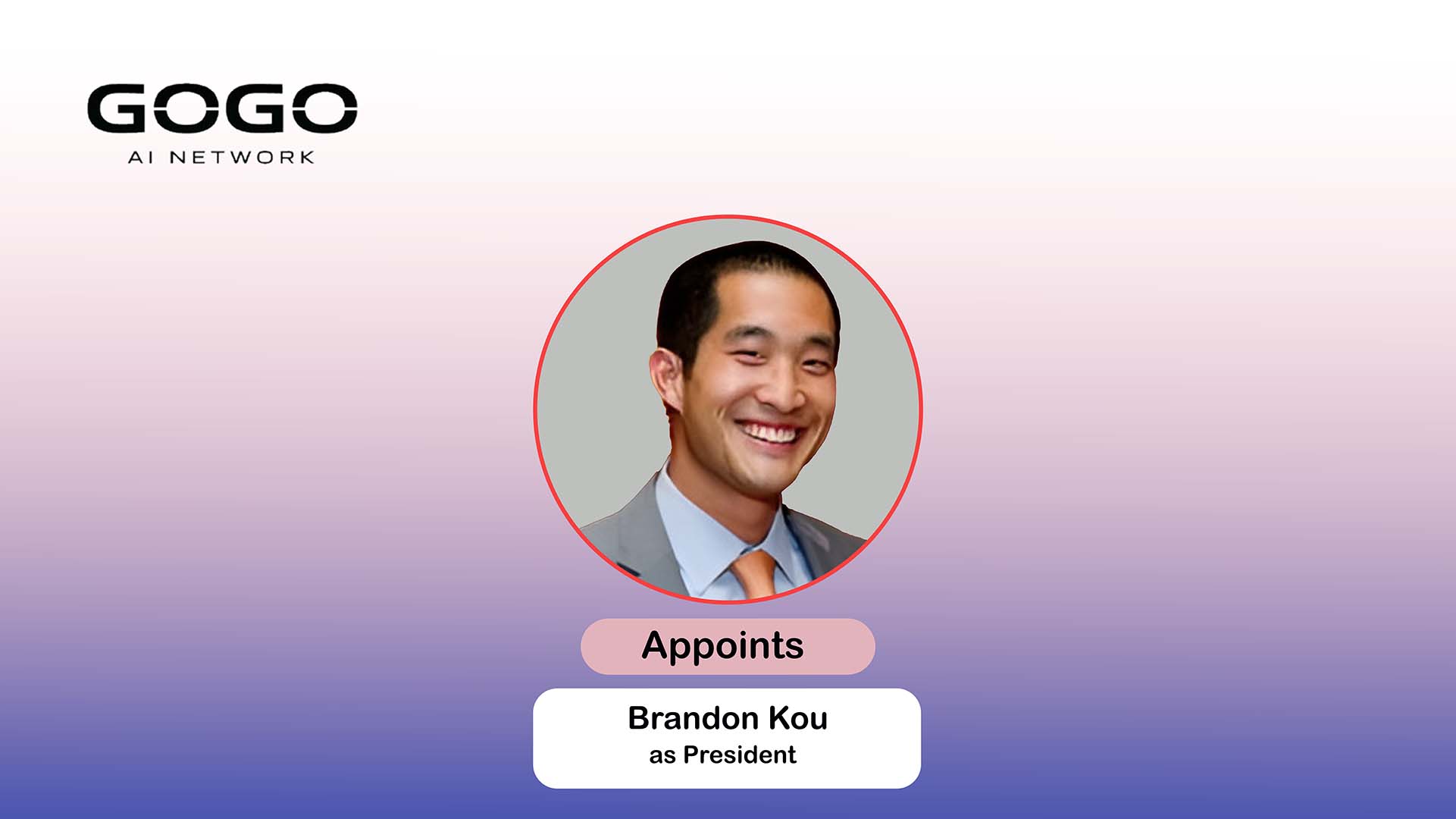 GoGo AI Network Appoints Brandon Kou as President