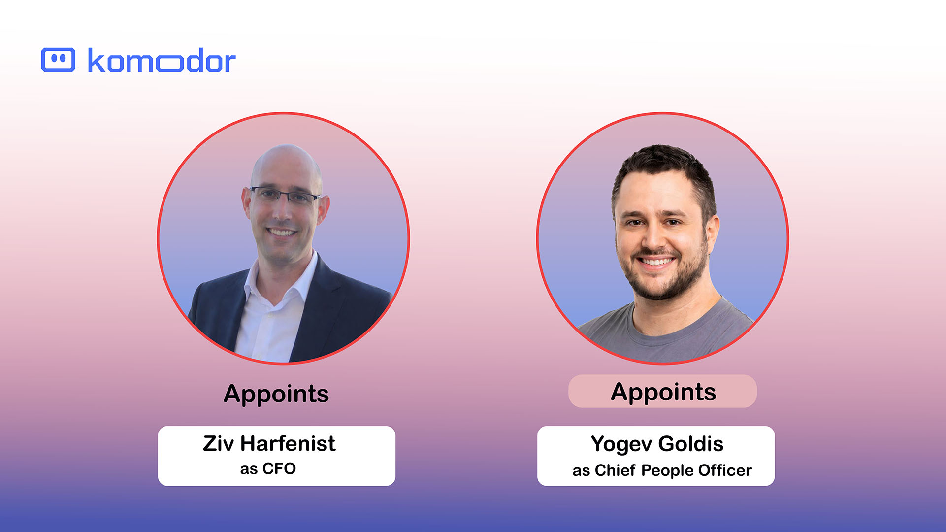 Komodor Appoints Ziv Harfenist CFO and Promotes Yogev Goldis