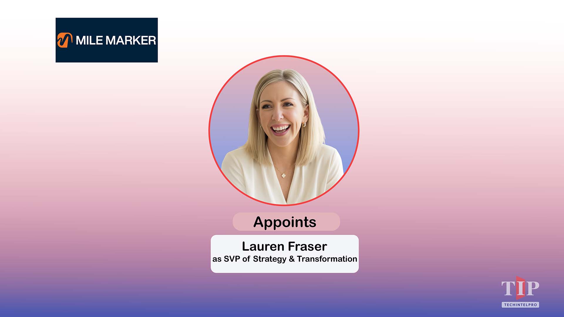 Mile Marker Names Lauren Fraser SVP Strategy & Transformation