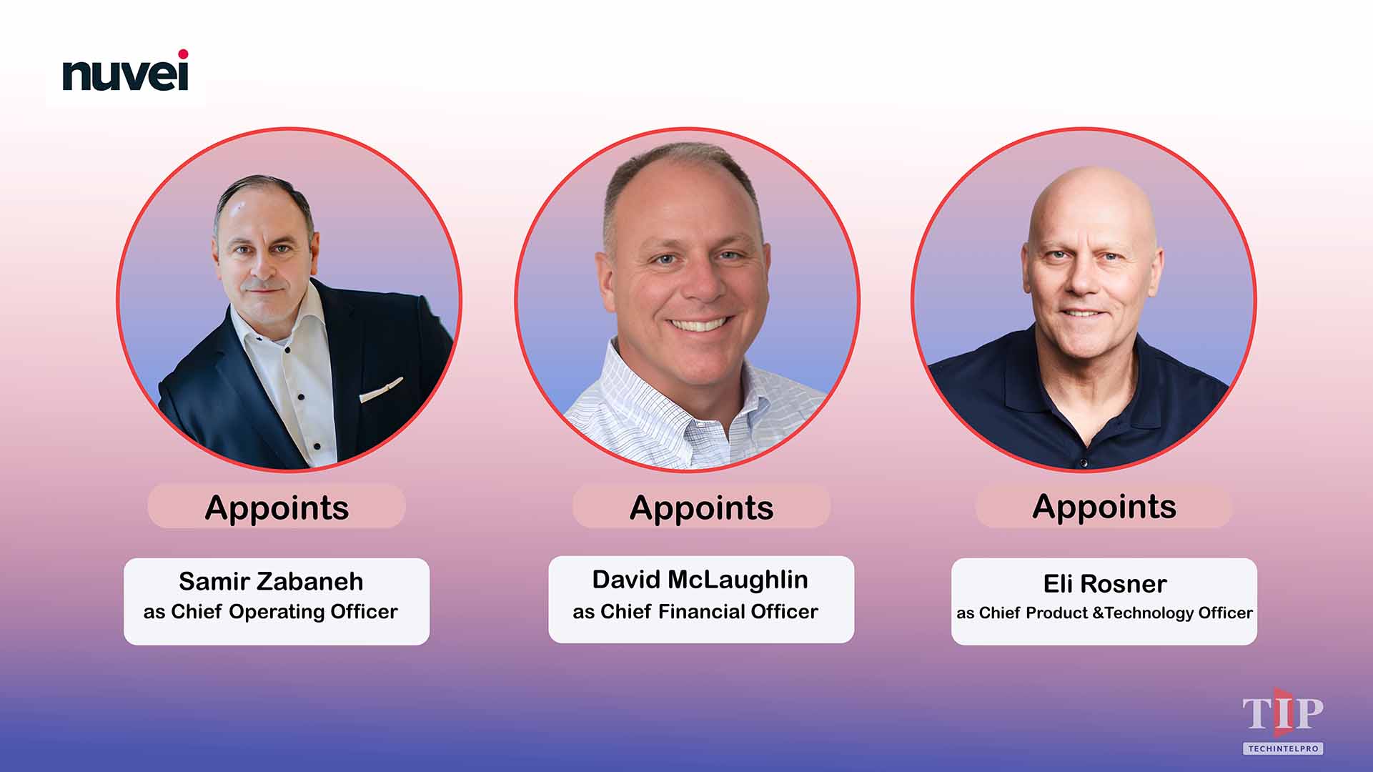 Nuvei Appoints COO, CFO and CTO in Global Leadership Expansion