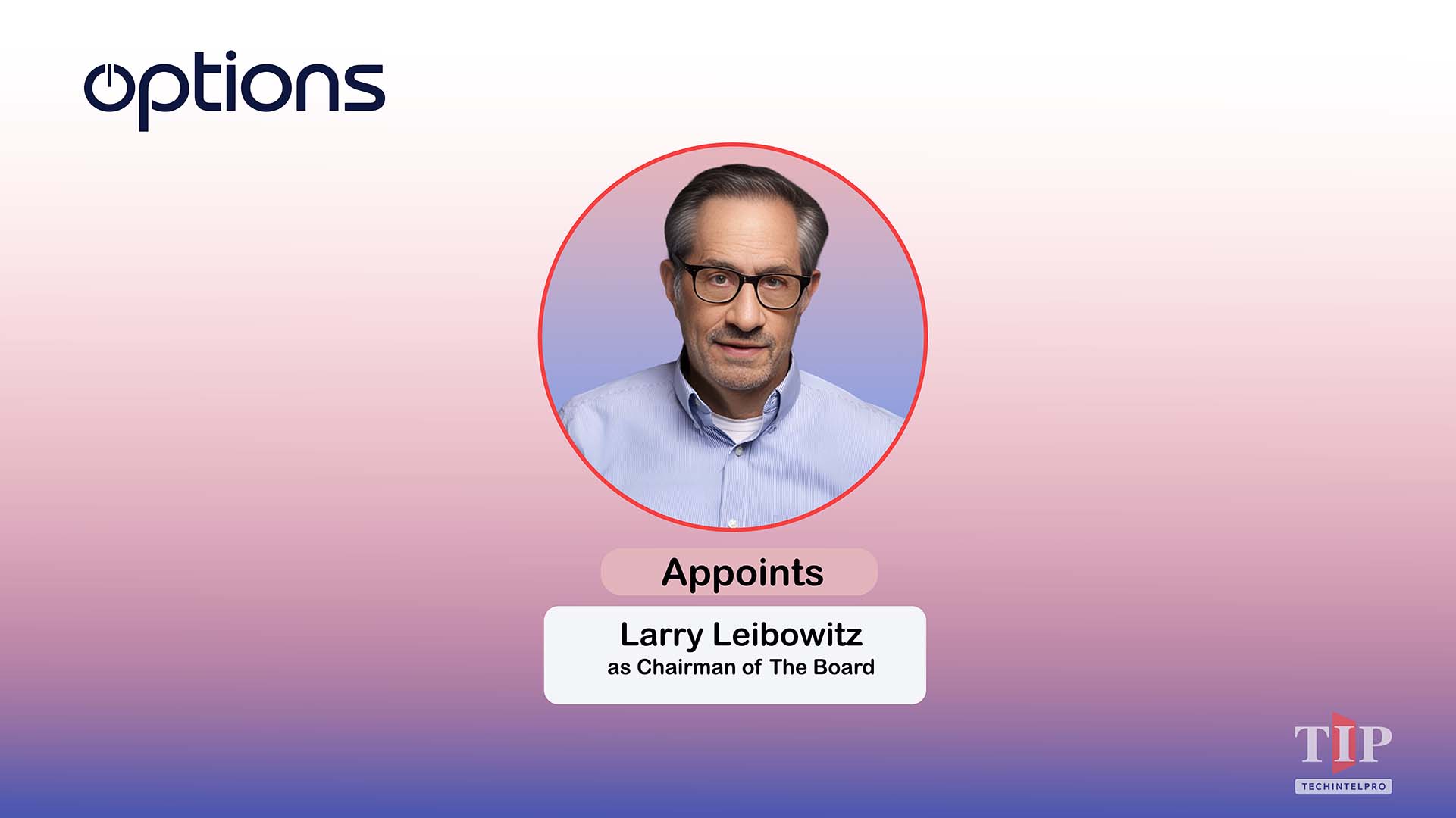 Options Technology Appoints Larry Leibowitz as Chairman of the Board
