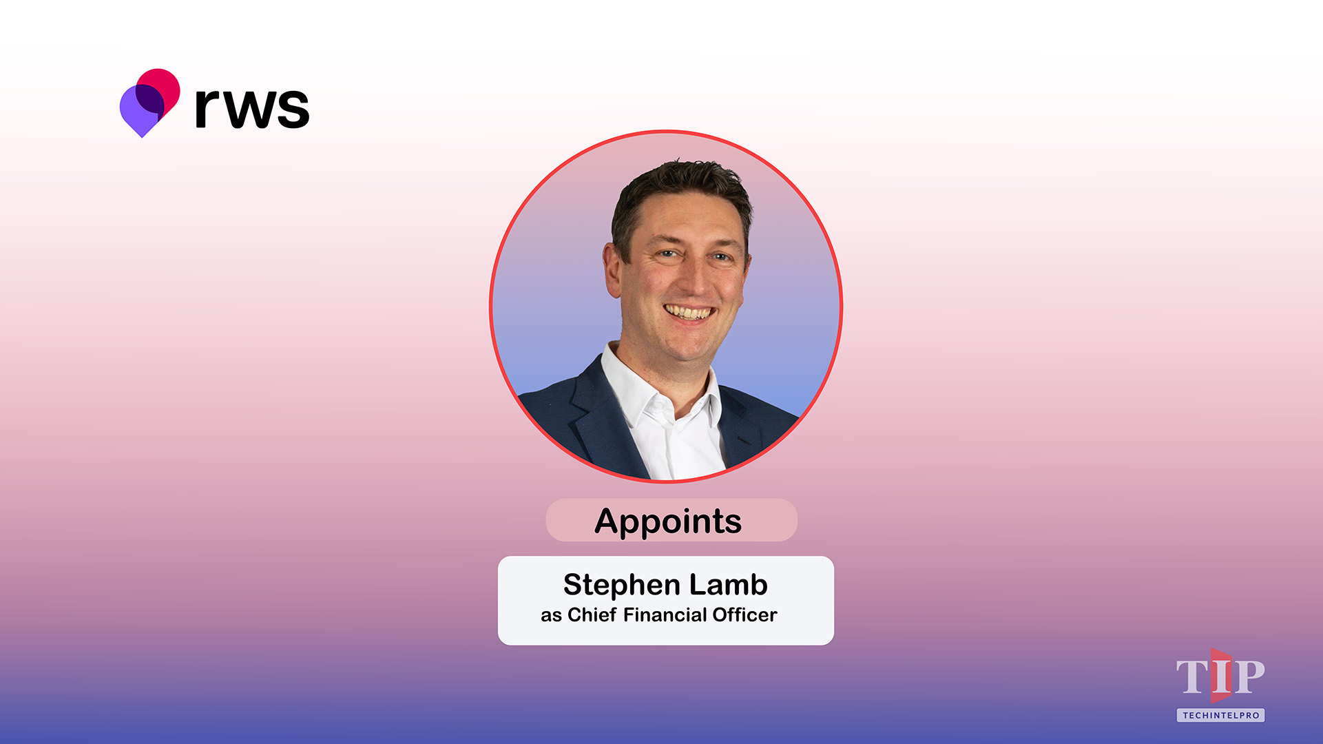 RWS Appoints Stephen Lamb as New Chief Financial Officer