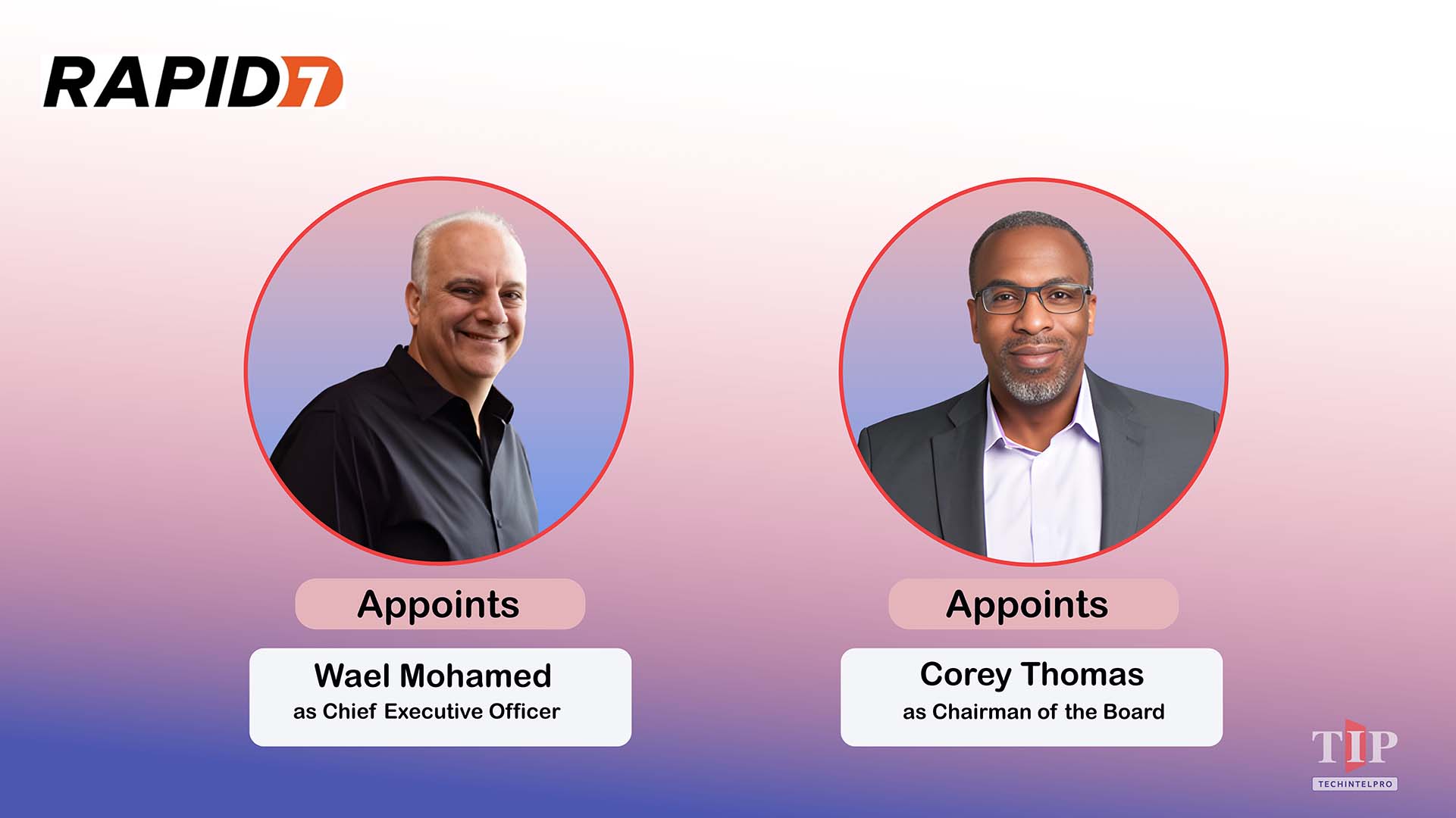 Rapid7 Appoints Wael Mohamed as CEO; Thomas to Chairman