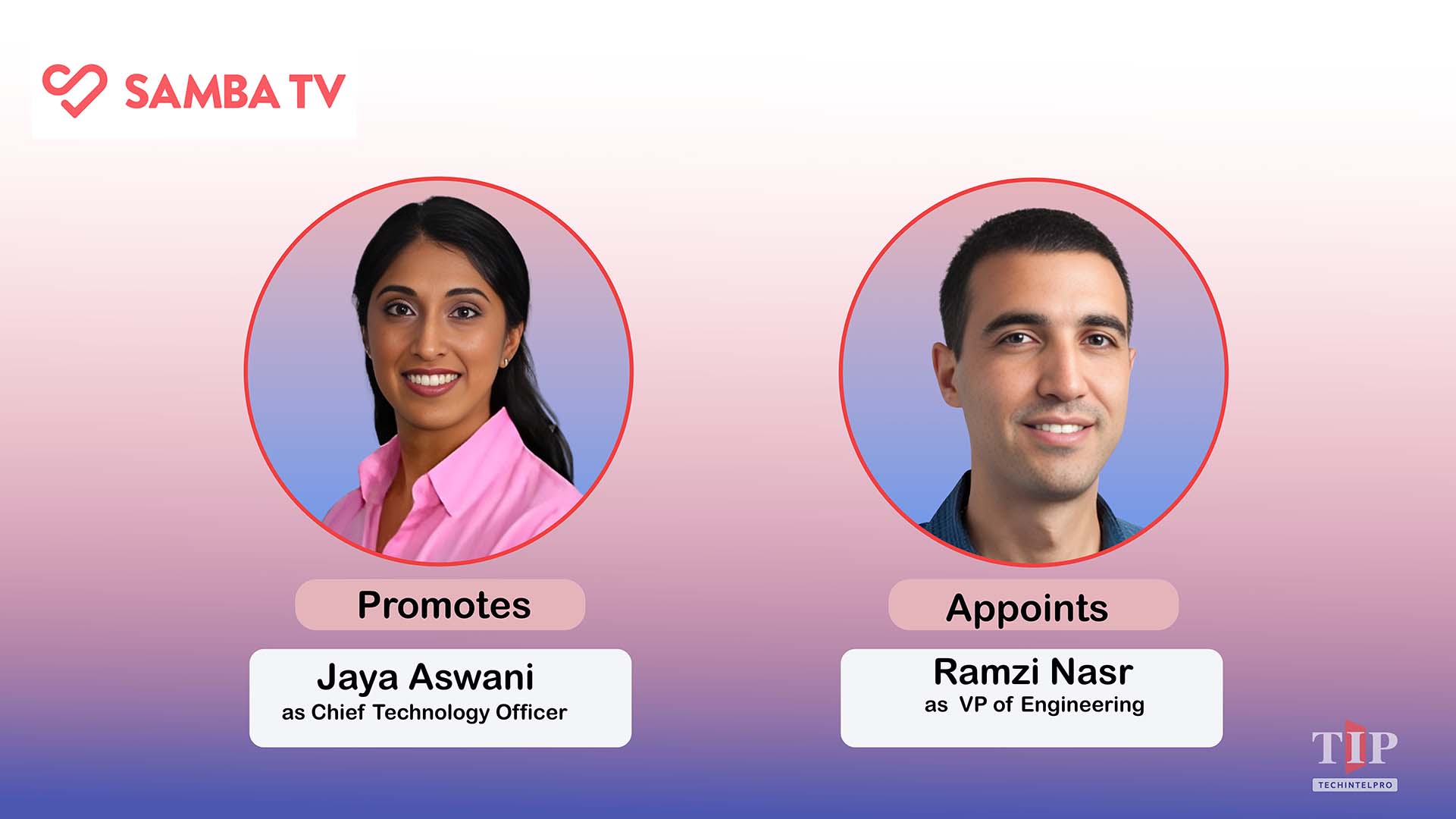 Samba TV Promotes Jaya Aswani to CTO, Appoints Ramzi Nasr as VP of Engineering