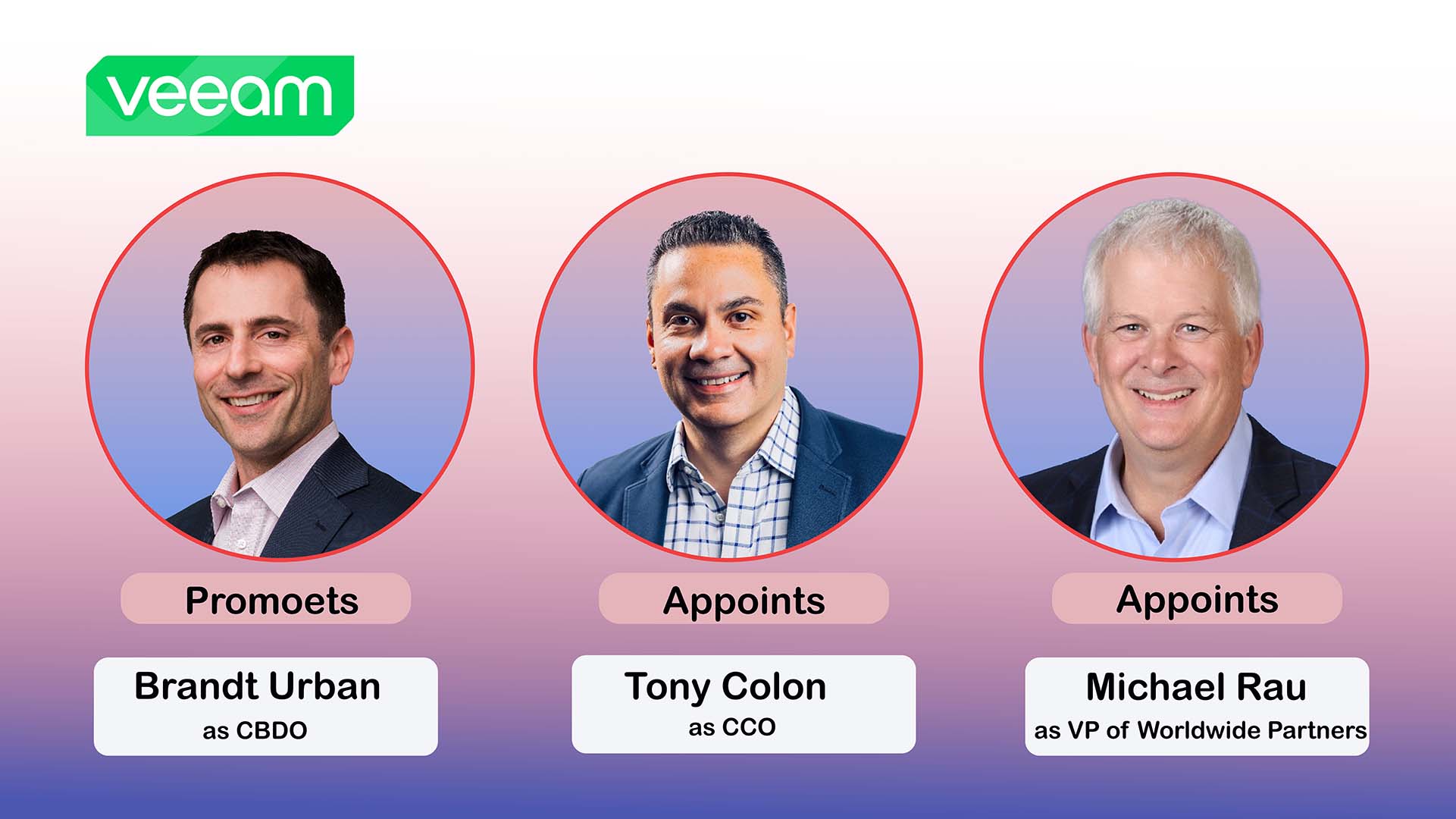 Veeam Appoints New Leaders to Accelerate Safe AI at Scale