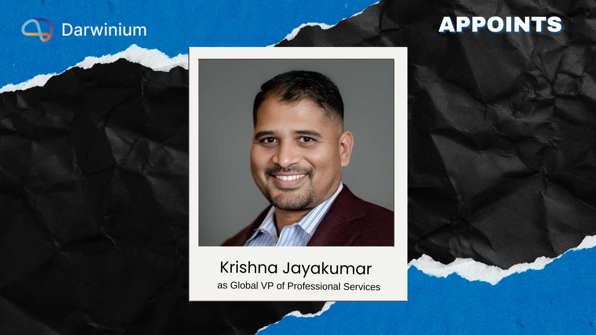 Darwinium Appoints Krishna Jayakumar VP of Professional Services