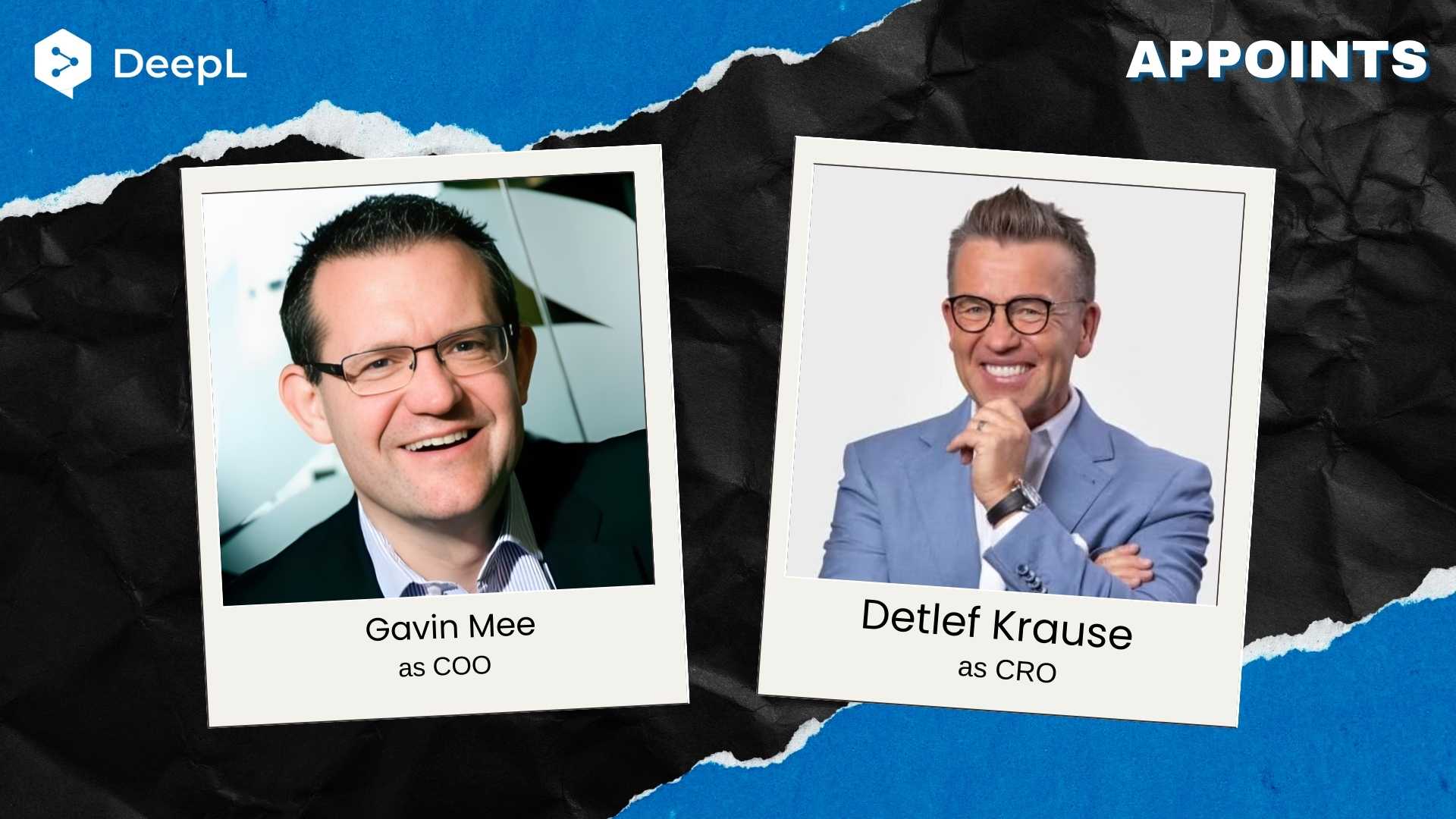 DeepL Appoints Gavin Mee COO and Detlef Krause CRO