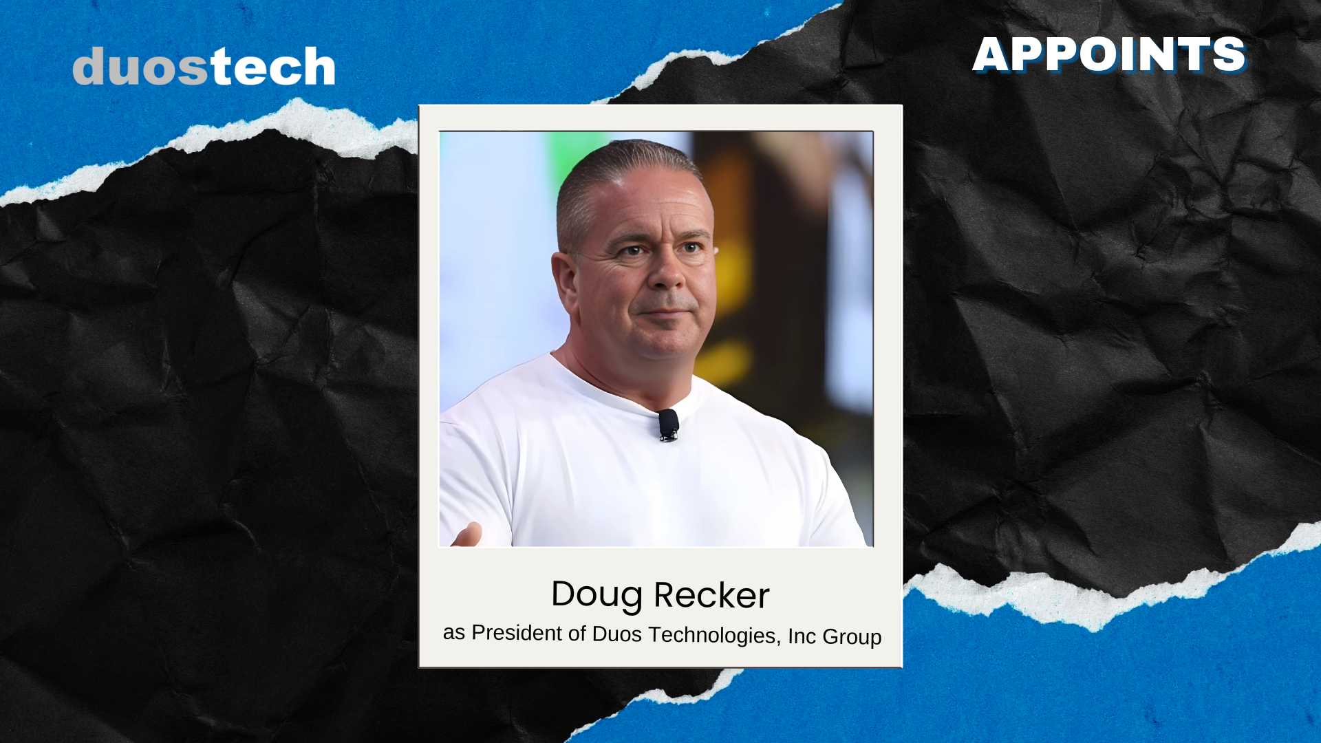 Duos Technologies Names Doug Recker President for Growth