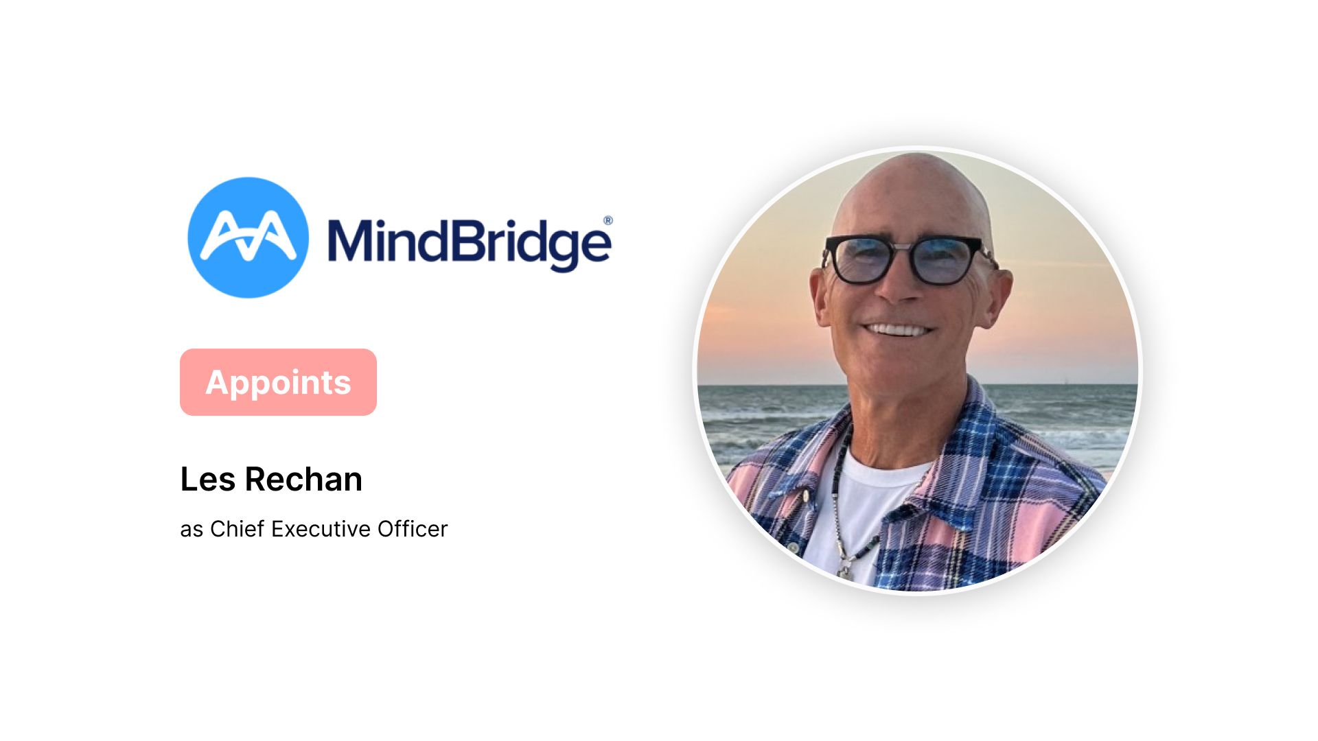 MindBridge Names Les Rechan CEO for Autonomous Financial Oversight Growth