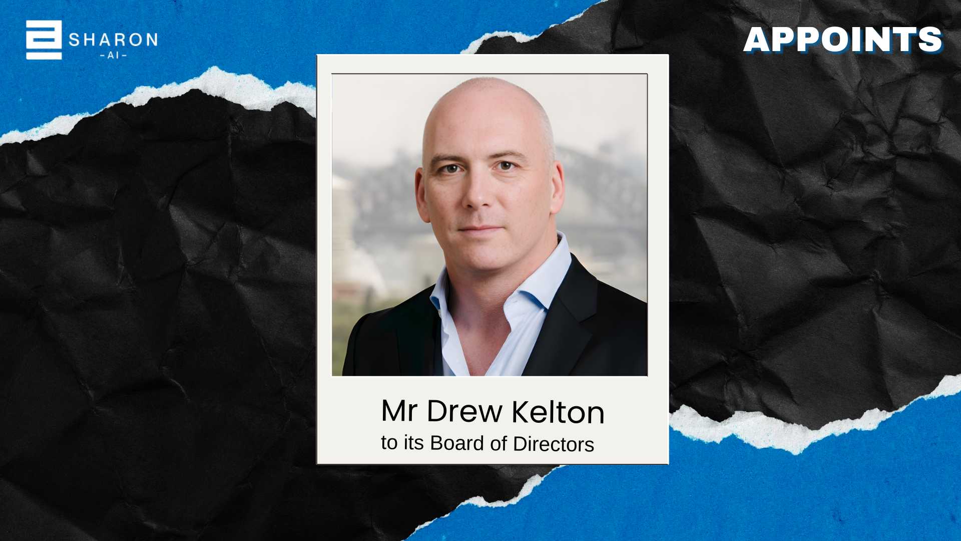 SHARON AI Appoints Drew Kelton to Board Ahead of Public Listing