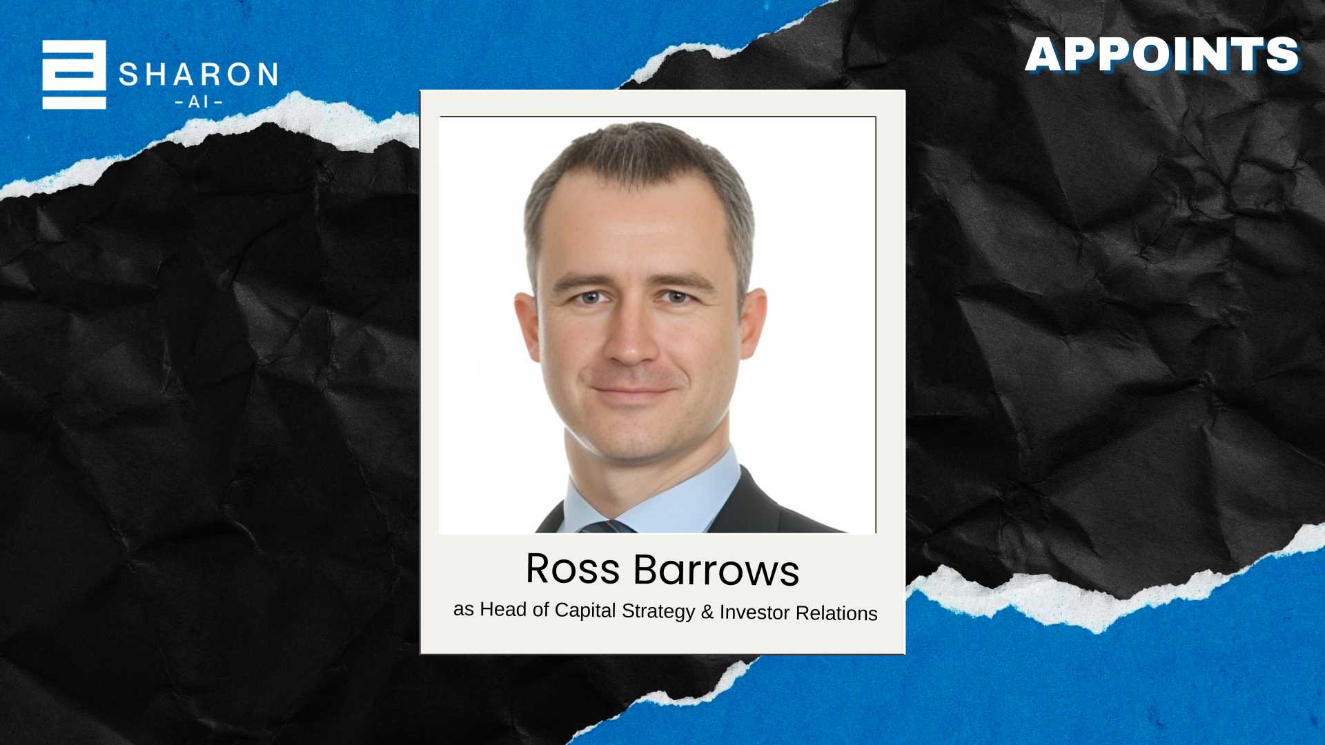 SHARON AI Taps Ross Barrows as Capital Strategy & IR Head