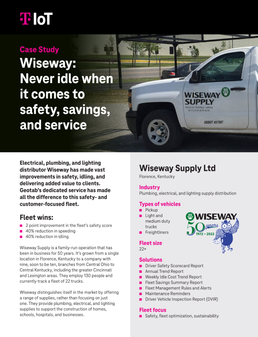 Wiseway: Never idle when it comes to safety, savings, and service
