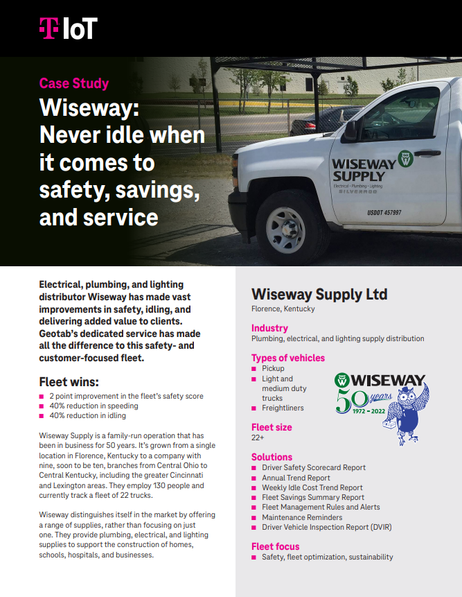 Wiseway: Never idle when it comes to safety, savings, and service
